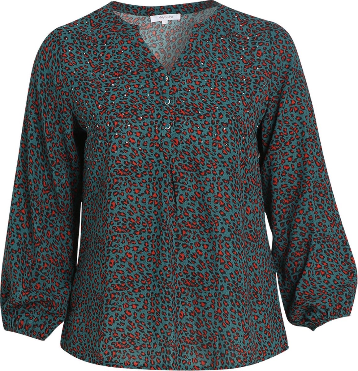 Blouse met luipaardprint