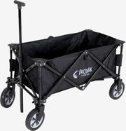 Froyak Opvouwbare Bolderkar Wagen + Draagtas - Zwart Limited Black Edition!! Metaal - Kunststof - Zwart - 75 kg Draagvermogen - Picknicken - Strand - Camping - Pretpark - Kamperen - Kinderen - Inclusief verzendkosten!