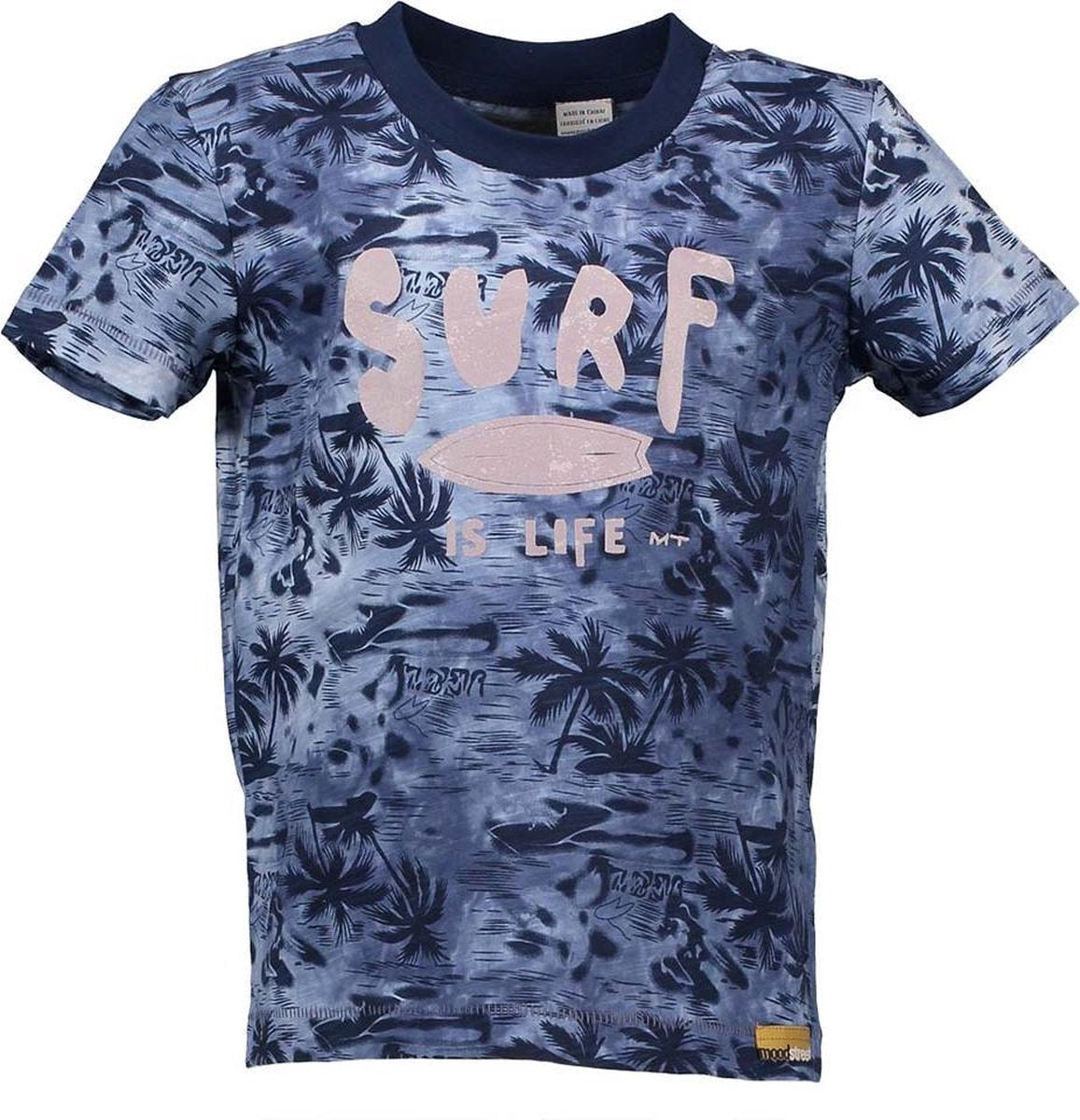 Moodstreet Jongens T-shirt - Jeans Palm - Maat 110