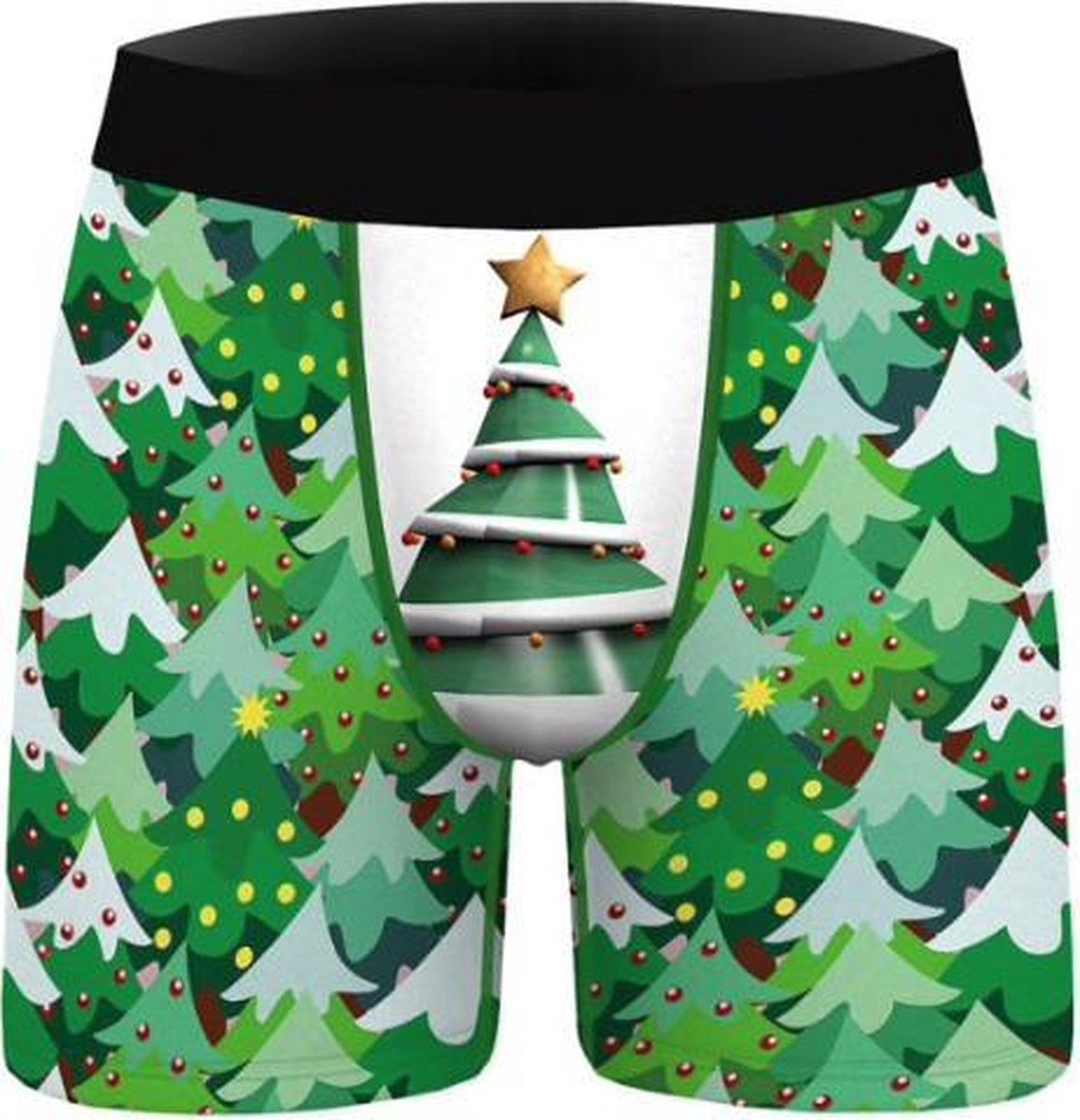 Funboxershort met kerstboom XXL