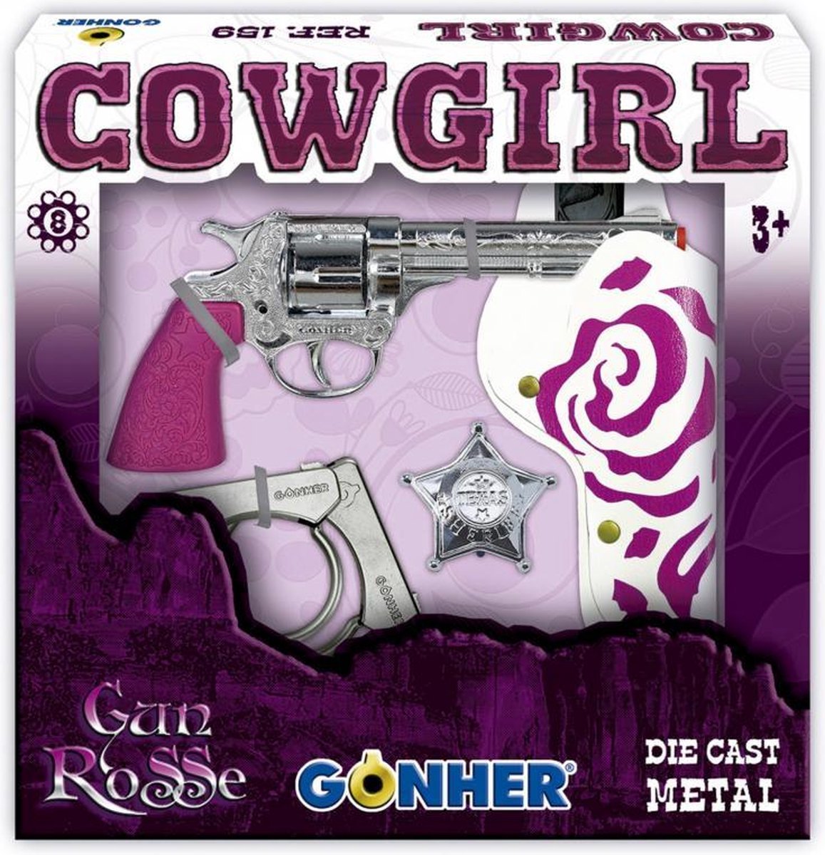 Gonher Speelset Cowgirl 4-delig
