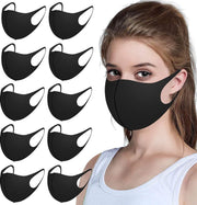 Mondkapje Wasbaar Mondmasker Zwart Mondkapjes Niet-medisch - 10 stuks