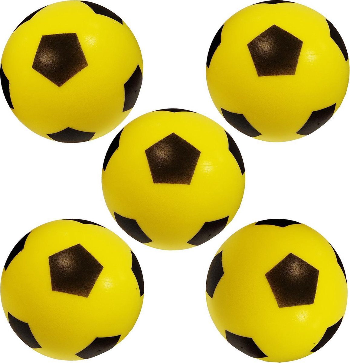 Foam Voetballen 5 stuks 20 cm Geel