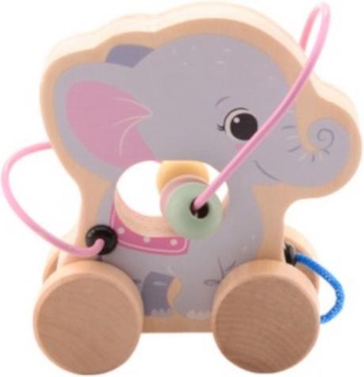 Jouéco Trekfiguur Olifant Junior 15 X 14 Cm Hout