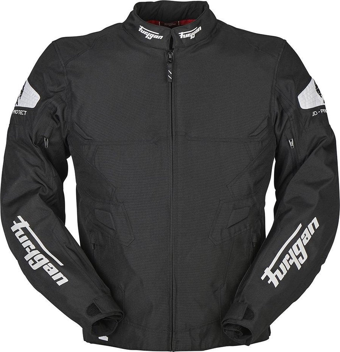 Furygan Atom Vented Black White Motorcycle Jacket L