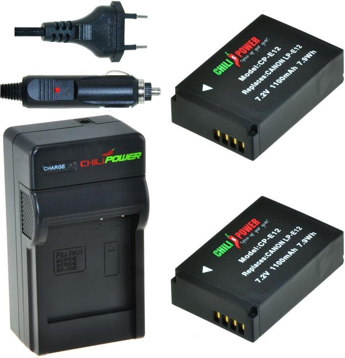 ChiliPower LP-E12 Canon Kit - Camera Batterij Set