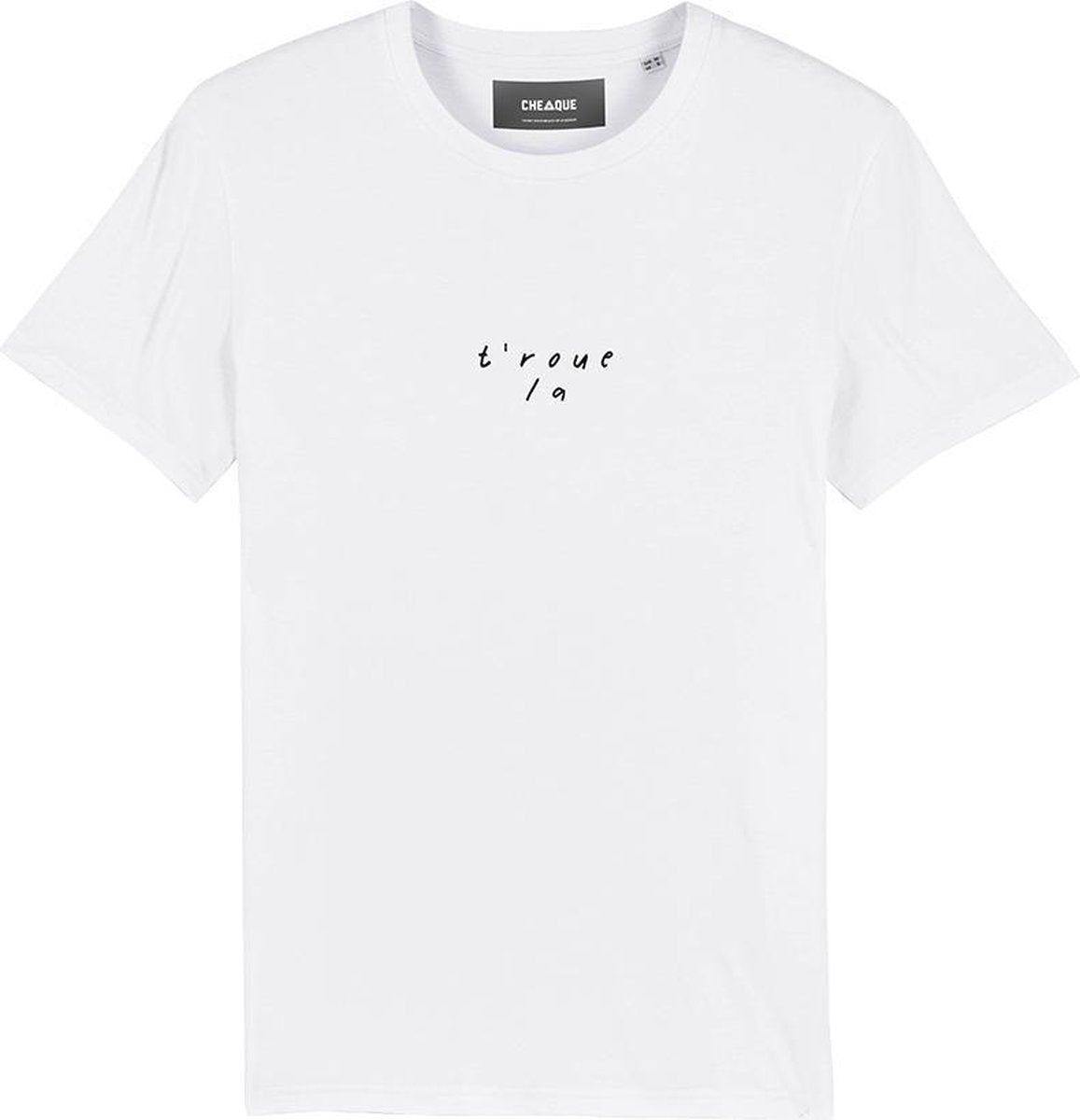 TROUELA HANDGESCHREVEN WIT T-SHIRT DAMES LOOSE FIT