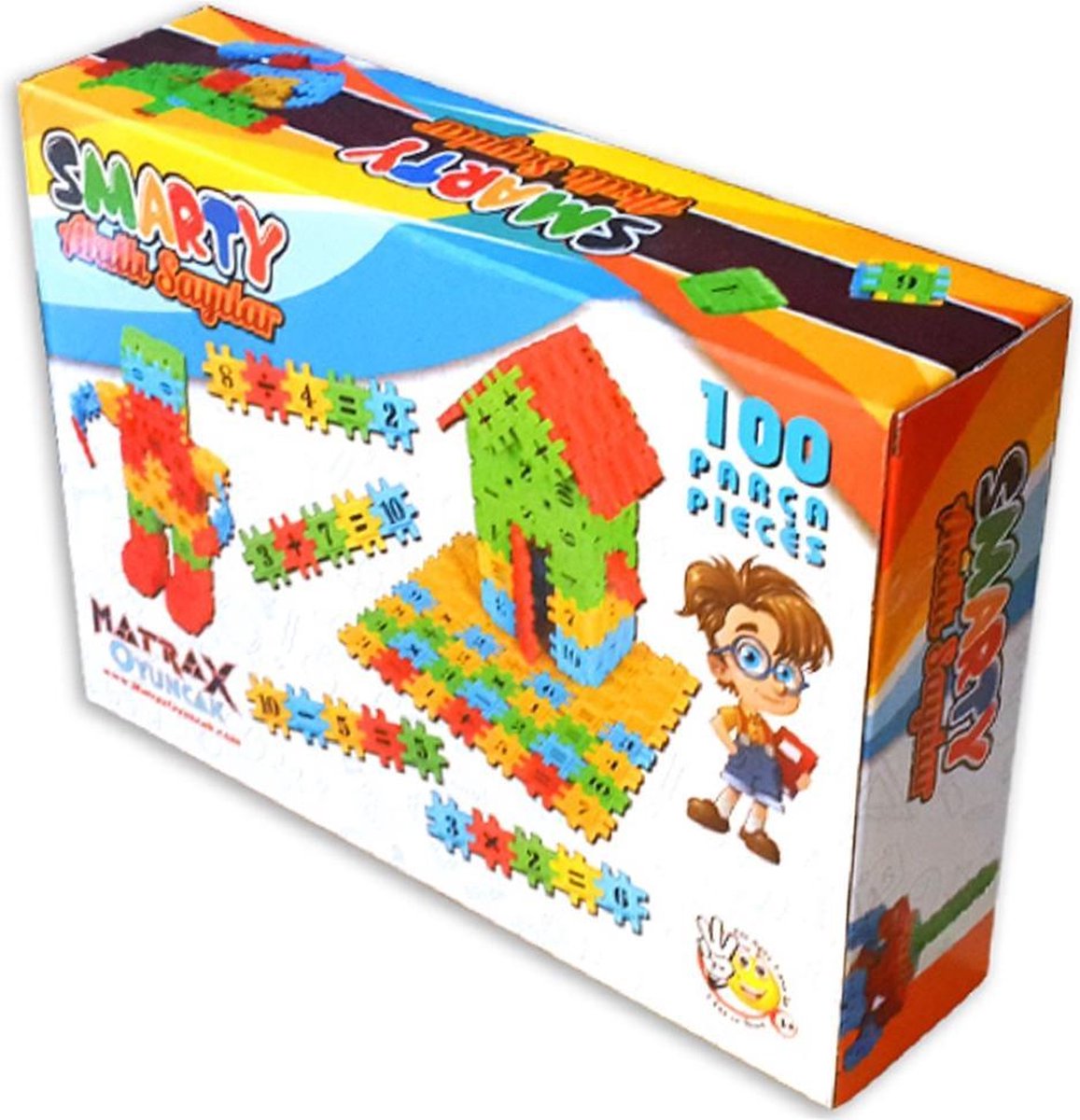 Matrax Fidget Toys - Smarty Smart - 100 Bouwblokken - Puzzel - BPA Vrij