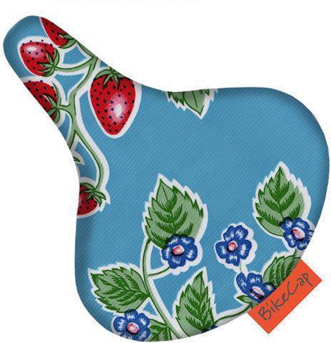 BikeCap - zadelhoes bloem aardbei blauw