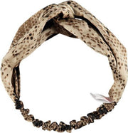 Sarlini Fashion Elastische haarband Bow | Snake Sand