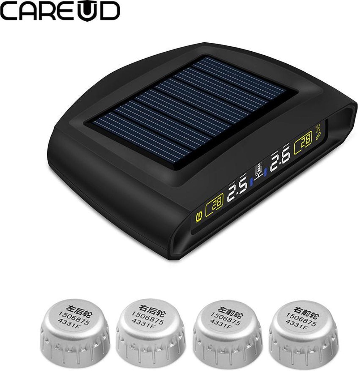 Draadloos Bandenspanningscontrolesysteem (TPMS) met Externe Sensoren (T-880BB)