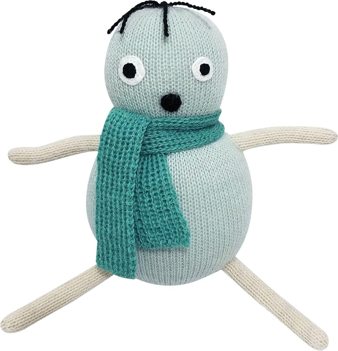 Luckyboysunday Knuffelpop 14 Cm Junior Alpaca-wol Blauw