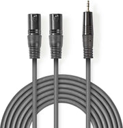 XLR-Audiokabel | Mono | 2x XLR 3-pins male - 3
