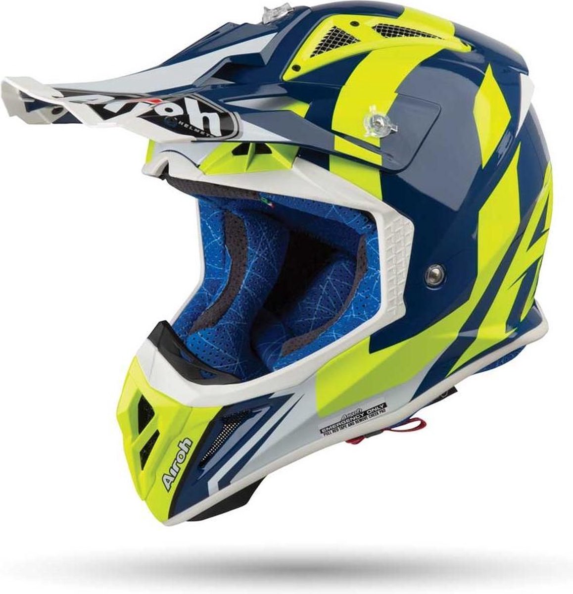 Airoh Aviator 2.3 AMS Crosshelm Bigger Blue Gloss-XS