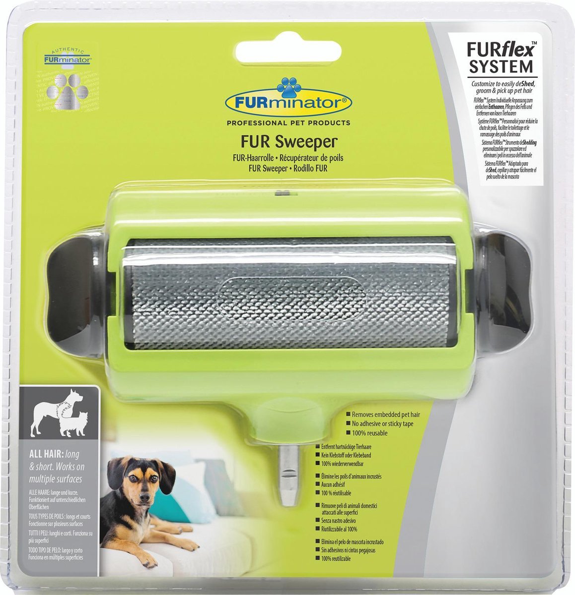 Furminator Furflex Sweeper 17x5.5x18 cm Groen