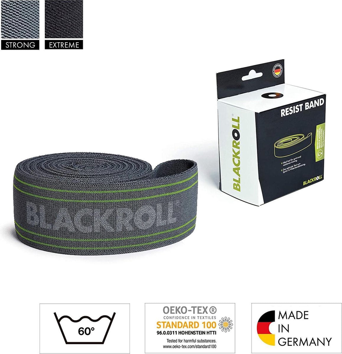 Blackroll Resist Band Weerstandsband - Grijs (Strong)