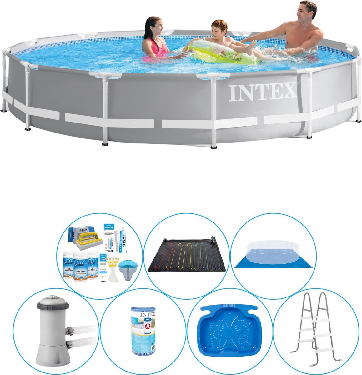 Zwembad Super Deal - 8-delig - Intex Prism Frame Rond 366x76 cm