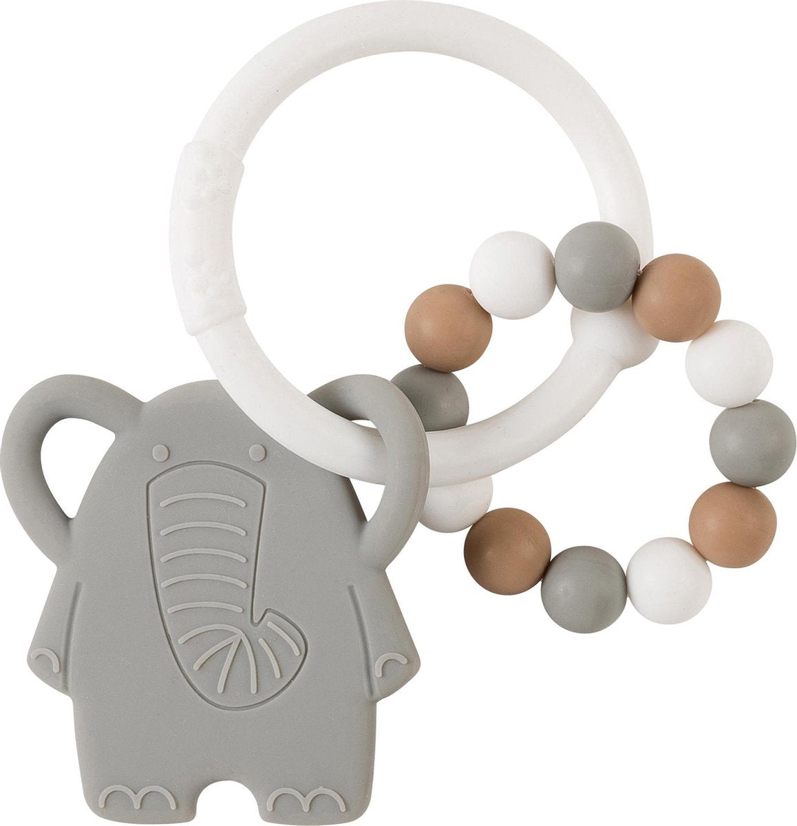 Nattou Olifant Silicone - Bijtring - Grijs - BPA Vrij