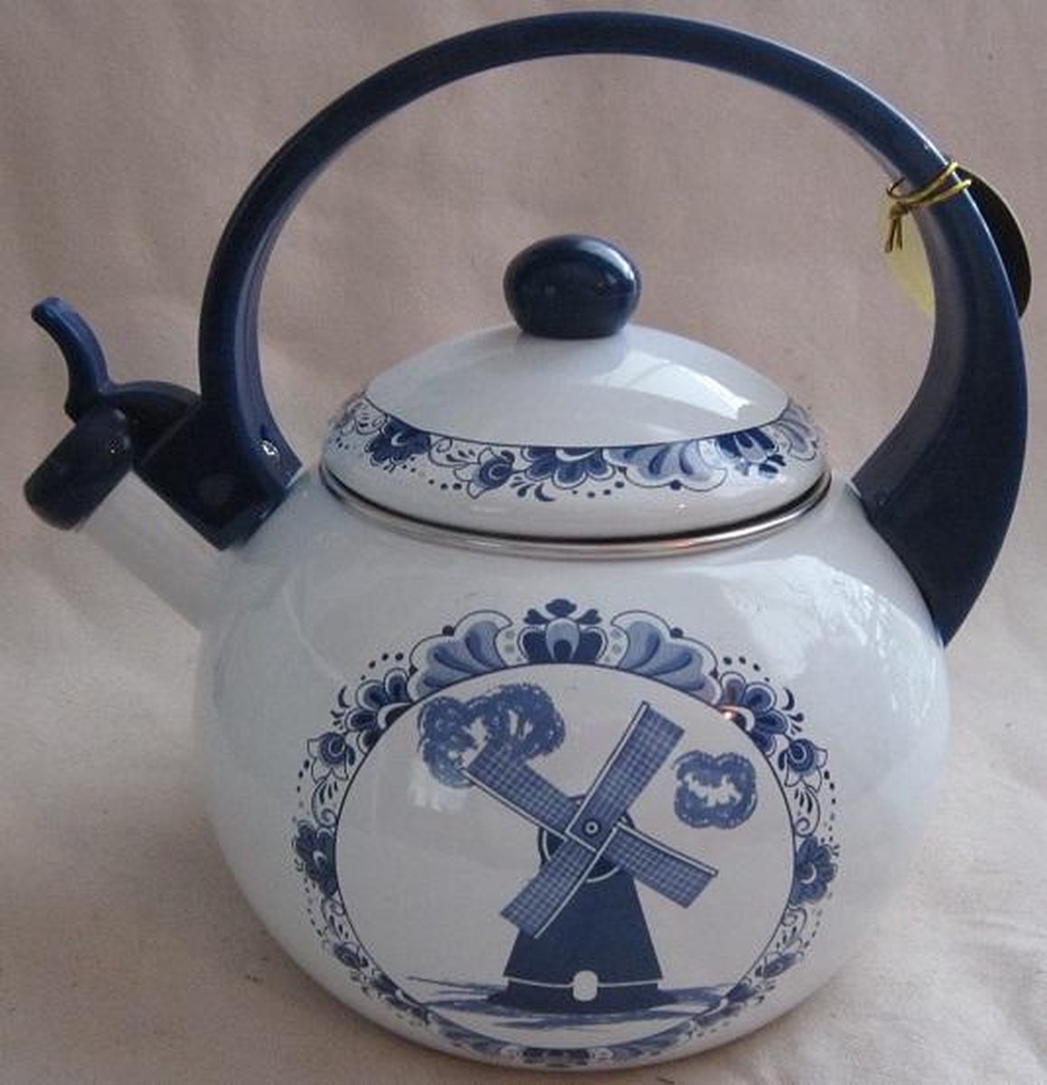 Emaile Fluitketel Delftsblauw EB-1718 2.2 lt. collectorsitem
