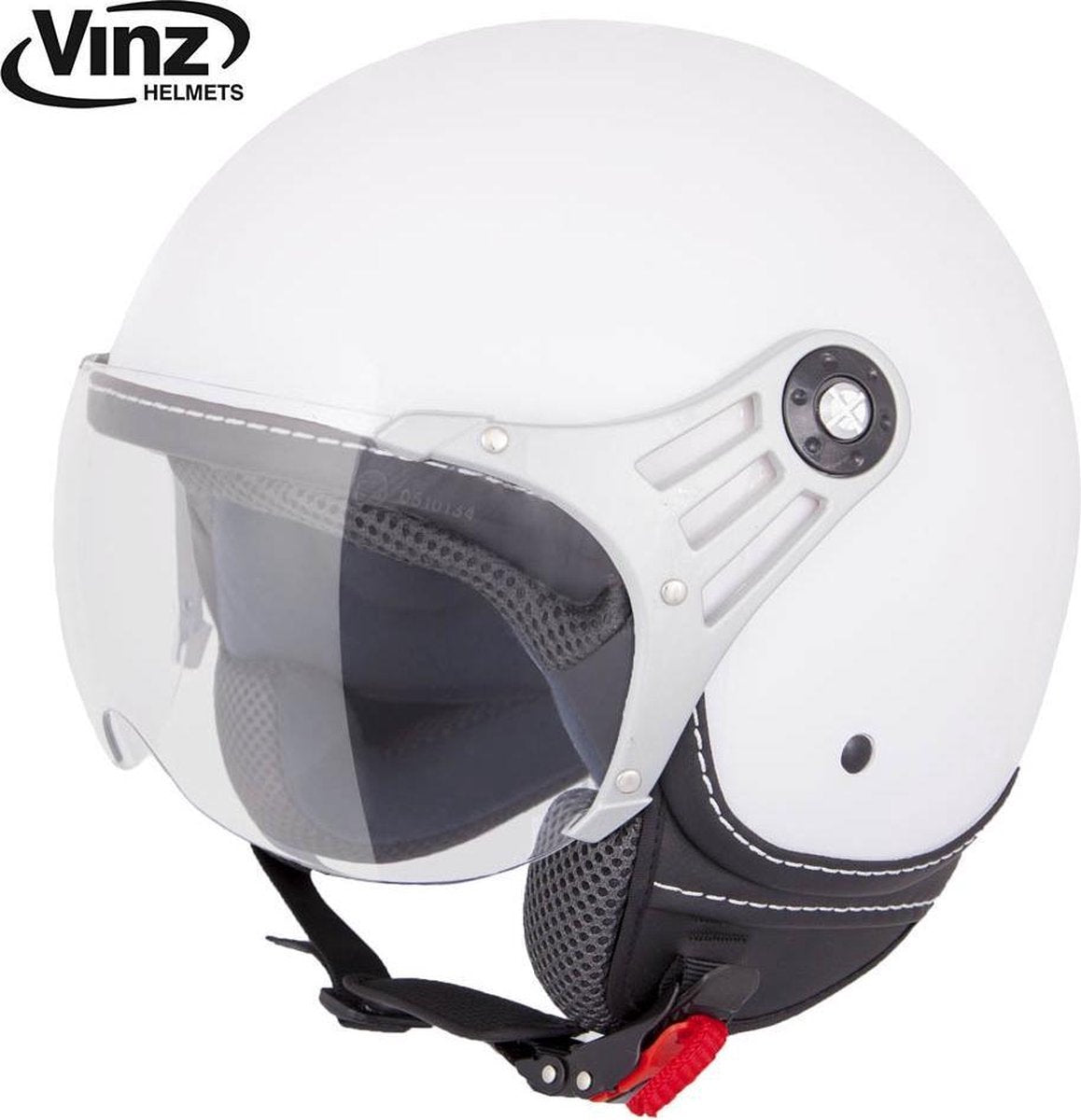 Vinz Scooterhelm / Jethelm - Wit - Medium