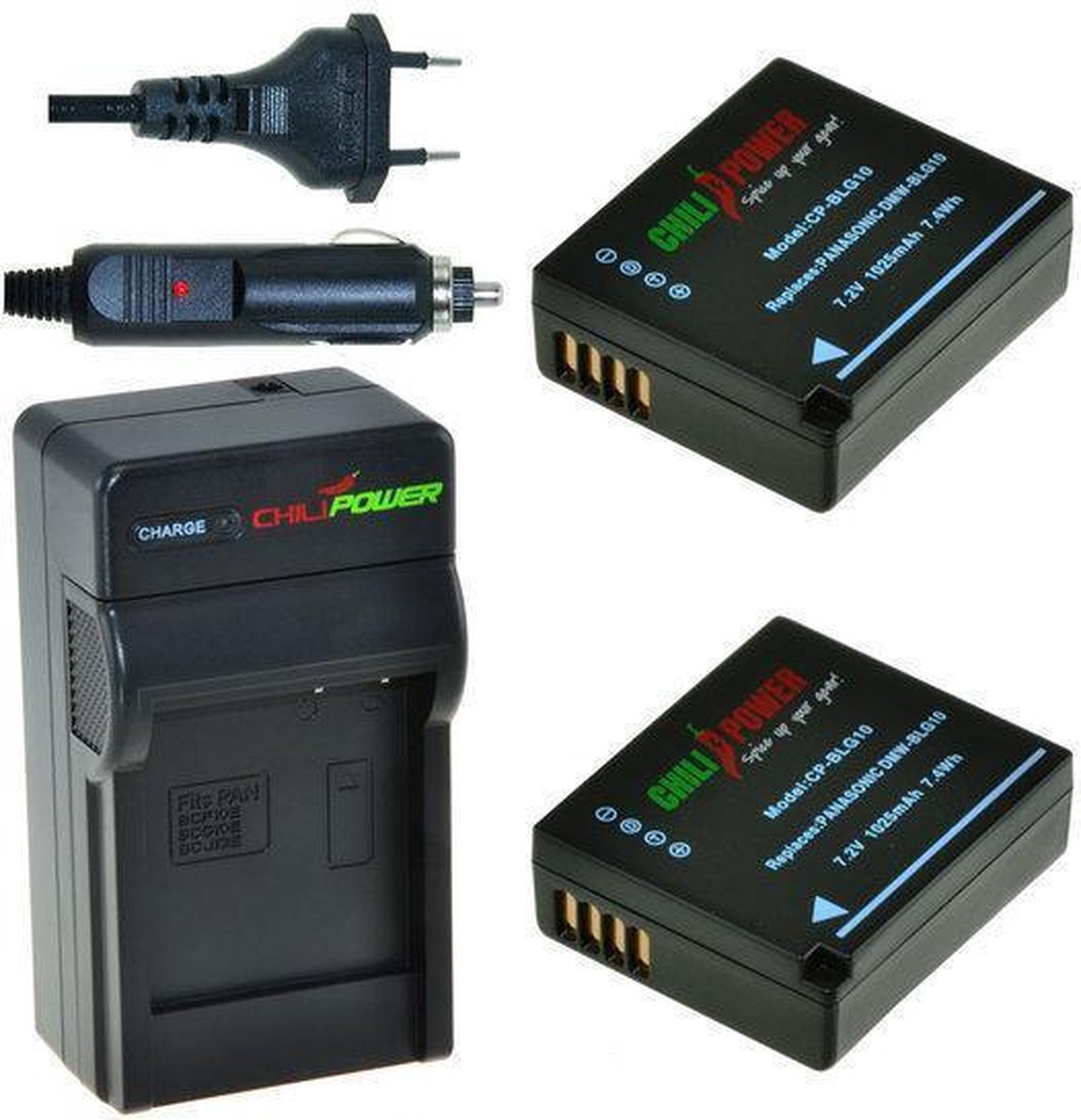 ChiliPower DMW-BLG10 Panasonic Kit - Camera Batterij Set