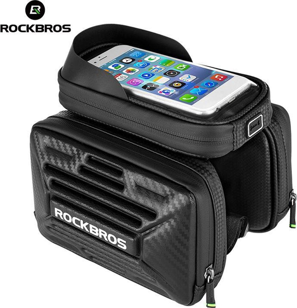 ROCKBROS Mountainbike Frame Reistas Fietstas Waterdichte Telefoon Voorzak/ROCKBROS Mountain Bike Frame Sac de voyage Sac de vélo Poche avant de téléphone étanche