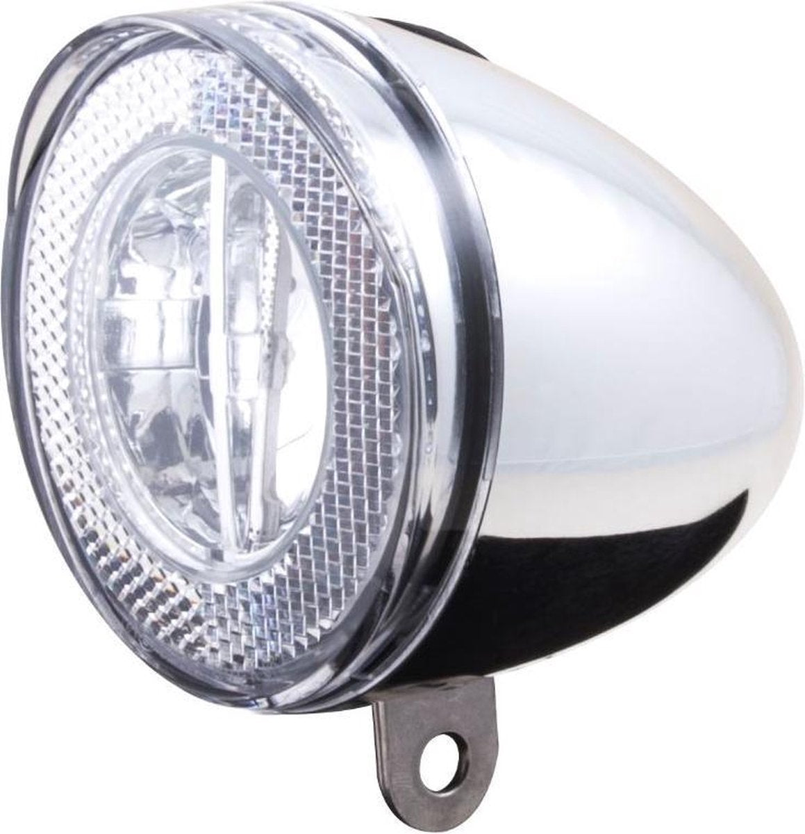 Koplamp Spanninga Swingo XDO LED met reflector en dynamo-aansluiting - chroom