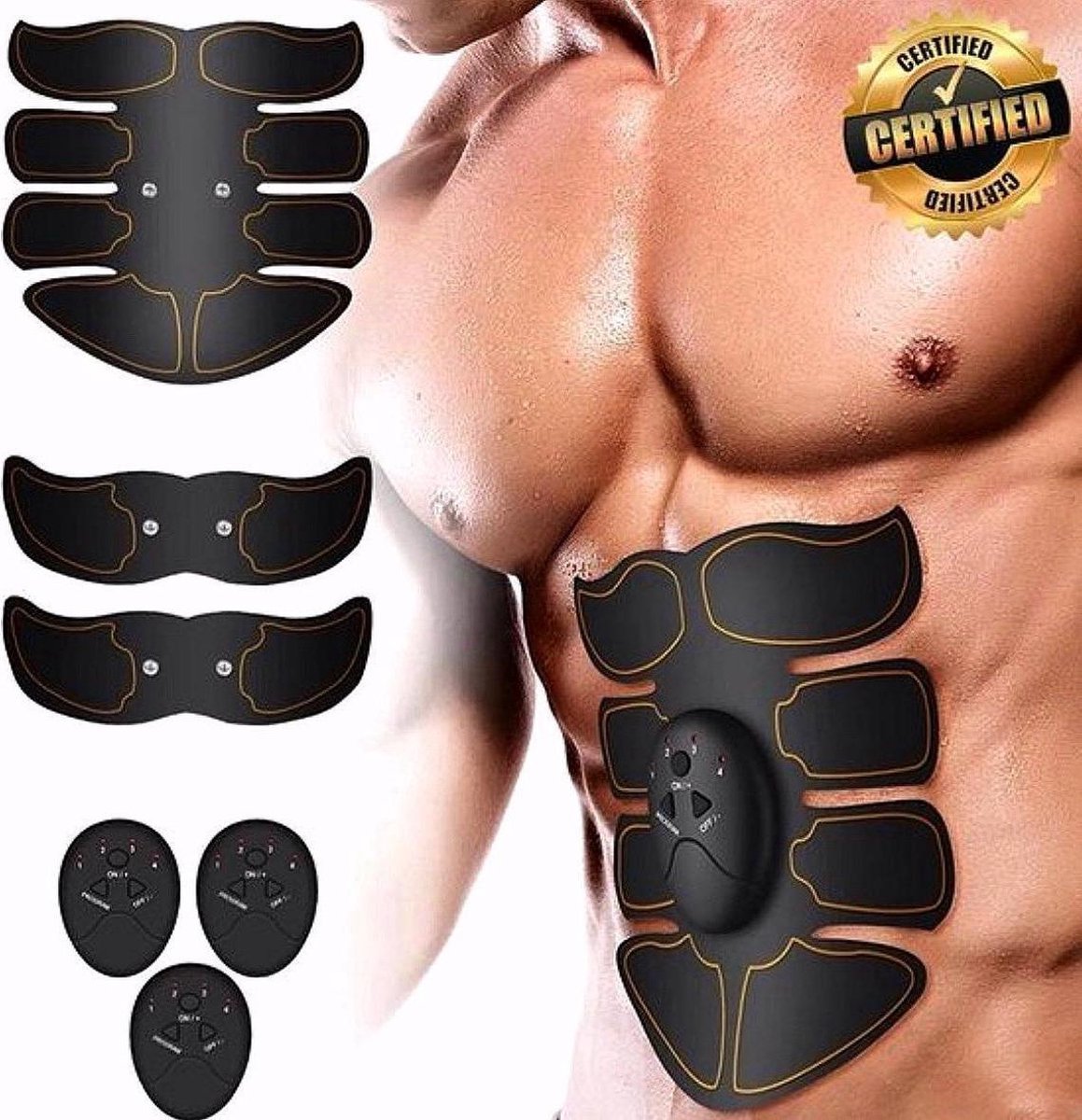 EMS Buikspiertrainer - Buikspieren trainer - Trilapparaat – Armen trainer – Billen trainer – Lichaam trainer – Workout tril apparaat – Elektrische buiktrainer – Sixpack trainer workout – USB OPLAADBARE VARIANT