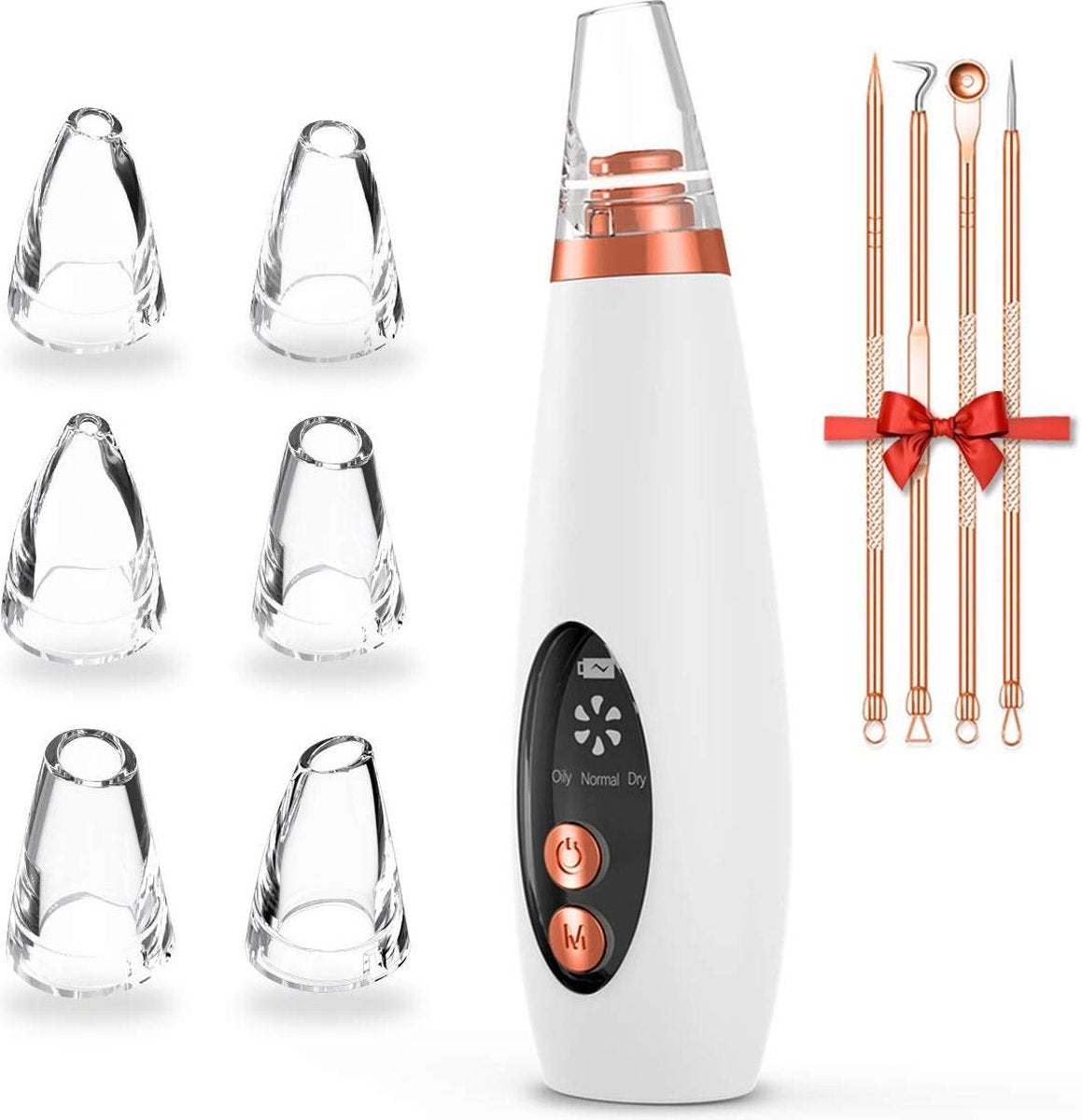 Premium SB Blackhead Remover | Poriënreiniger | Mee-eters verwijderen | Vacuüm | Acne | Comedonenlepels | Inclusief 6 opzetstukken en gezichtsmasker