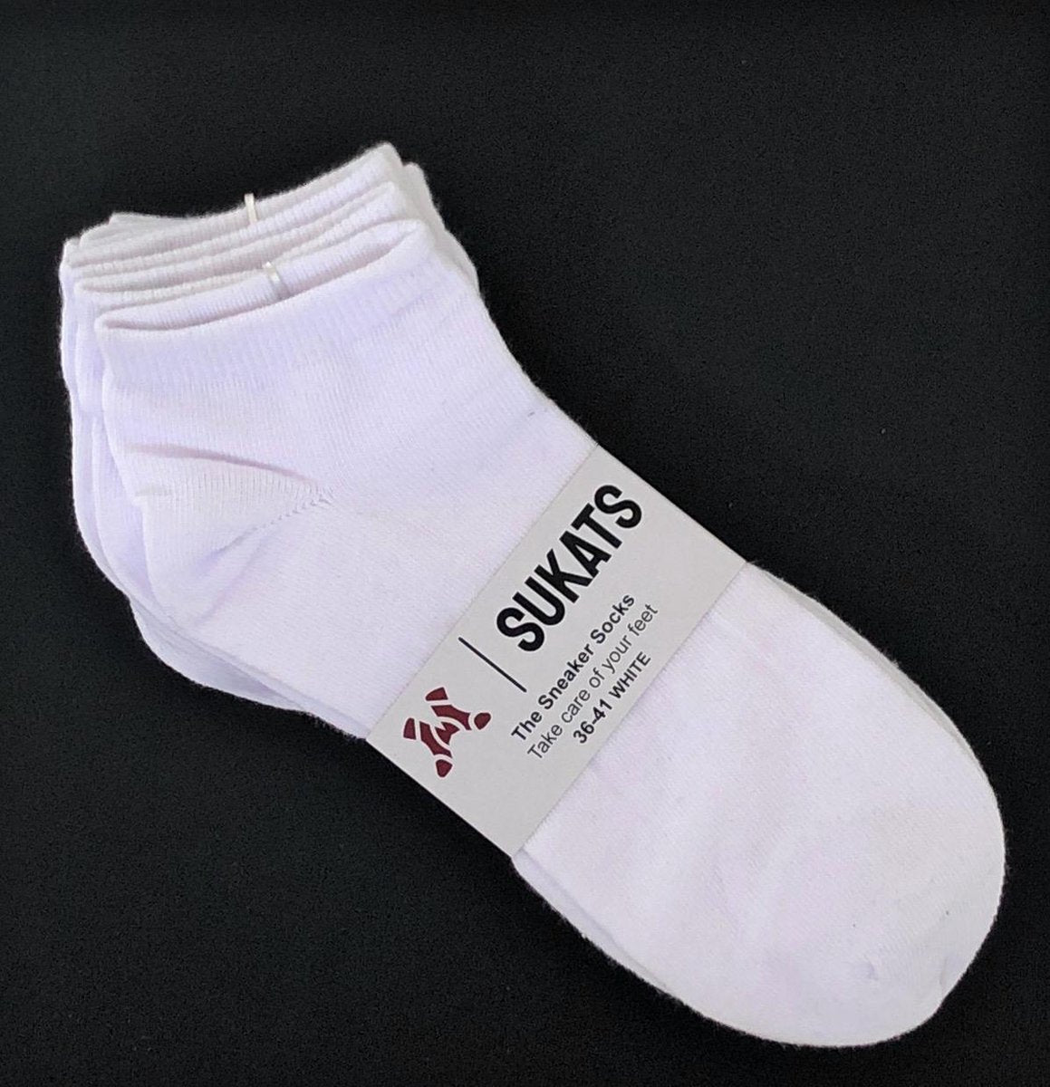 Sukats - Sneakersokken - Wit - Meerdere Maten - 5 Paar - Unisex - Maat 36-41 - Dames en Heren