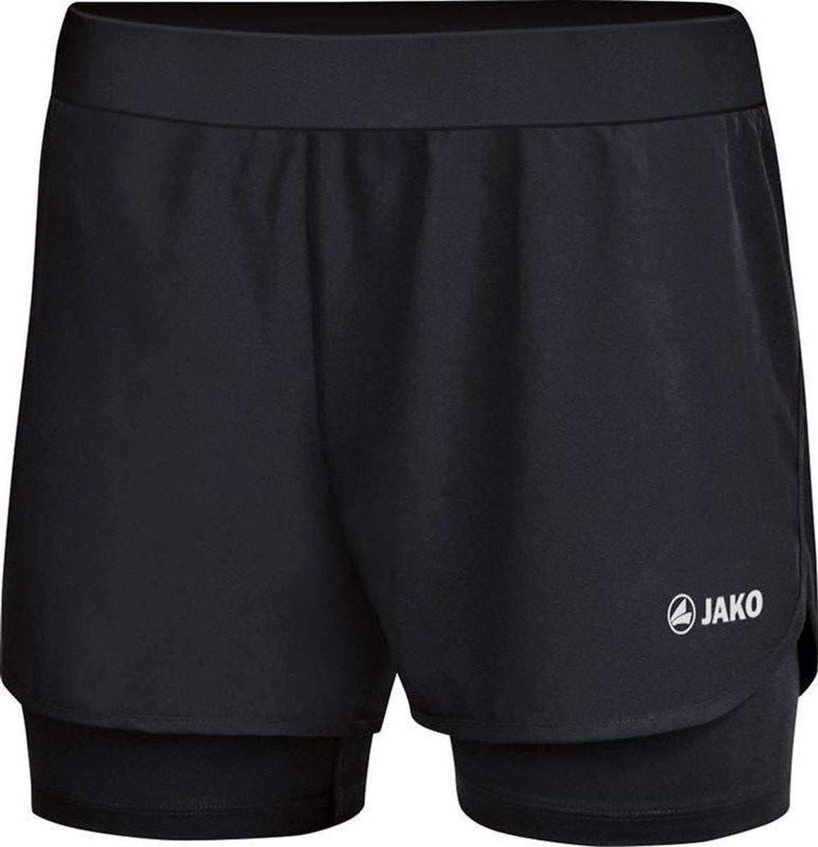 Jako 2-In-1 Short Dames - Zwart | Maat: 36