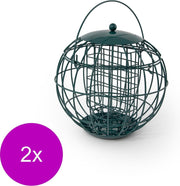 Wildbird Vetblokhouder London - Voersilo - 2 x 22x22x21 cm Groen