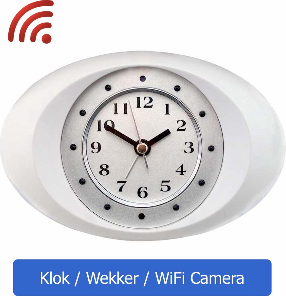Spy Camera - Verborgen Camera voor iPhone & Android gebruikers - Bewakingscamera - WiFi Camera incl. batterij & oplader - Camera beveiliging - Wit