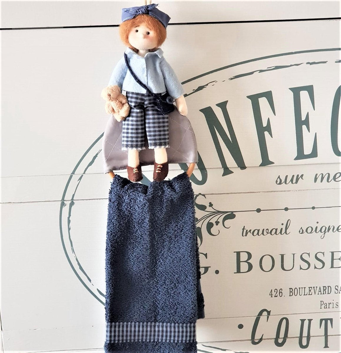 Love Me by Rita & Hanna Pop van stof Tissuehouder - Tissue box spring Jongenr