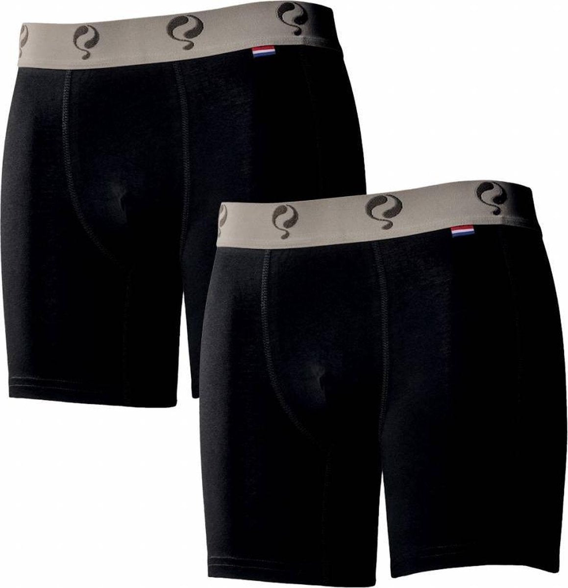 Q1905-Quick Heren Boxer 2-Pack  -  Black / Black