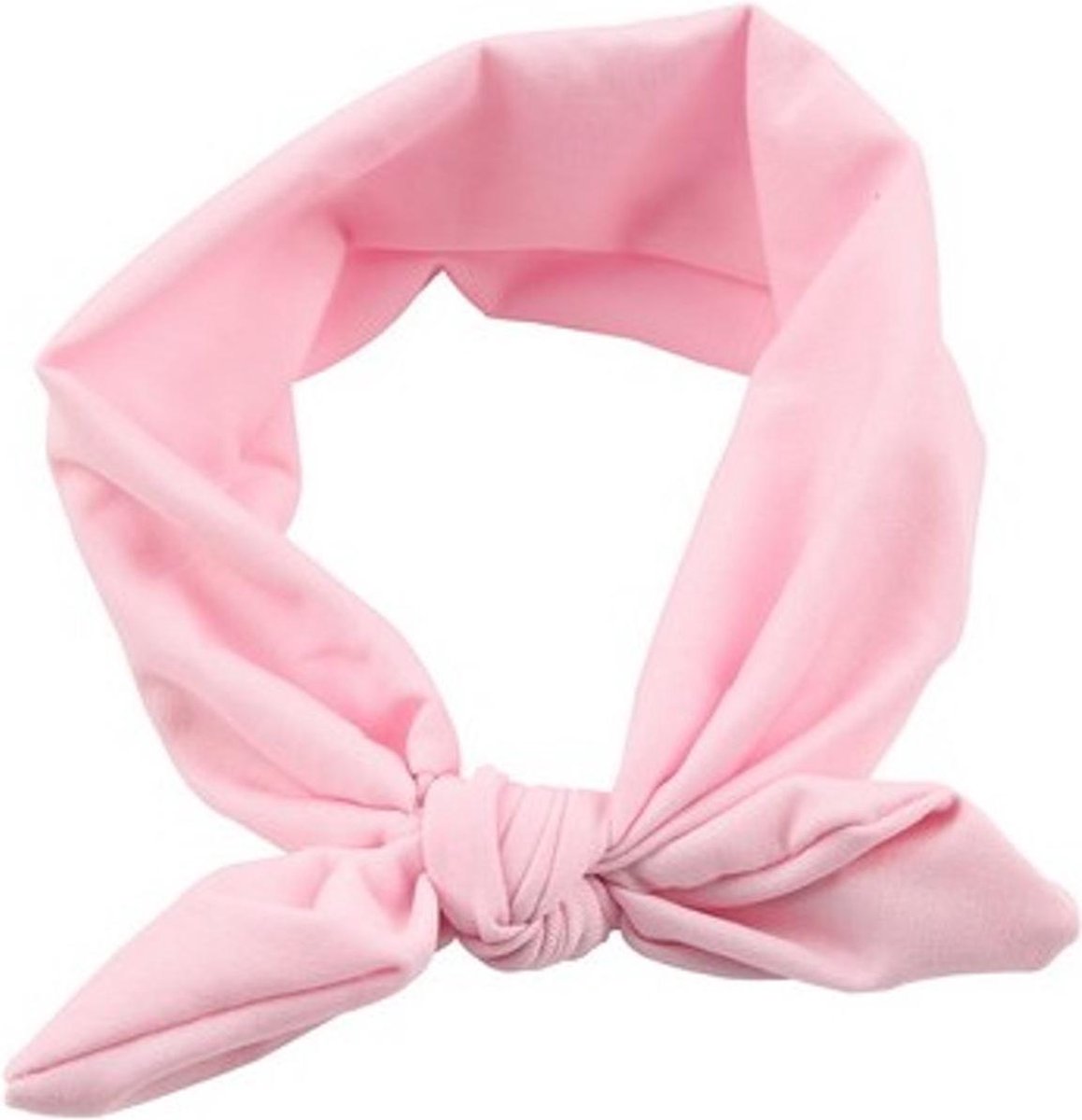 Baby Haarband Stretch met Strik Licht Roze voor baby's en kinderen van 0 tot 5 jaar - Heble