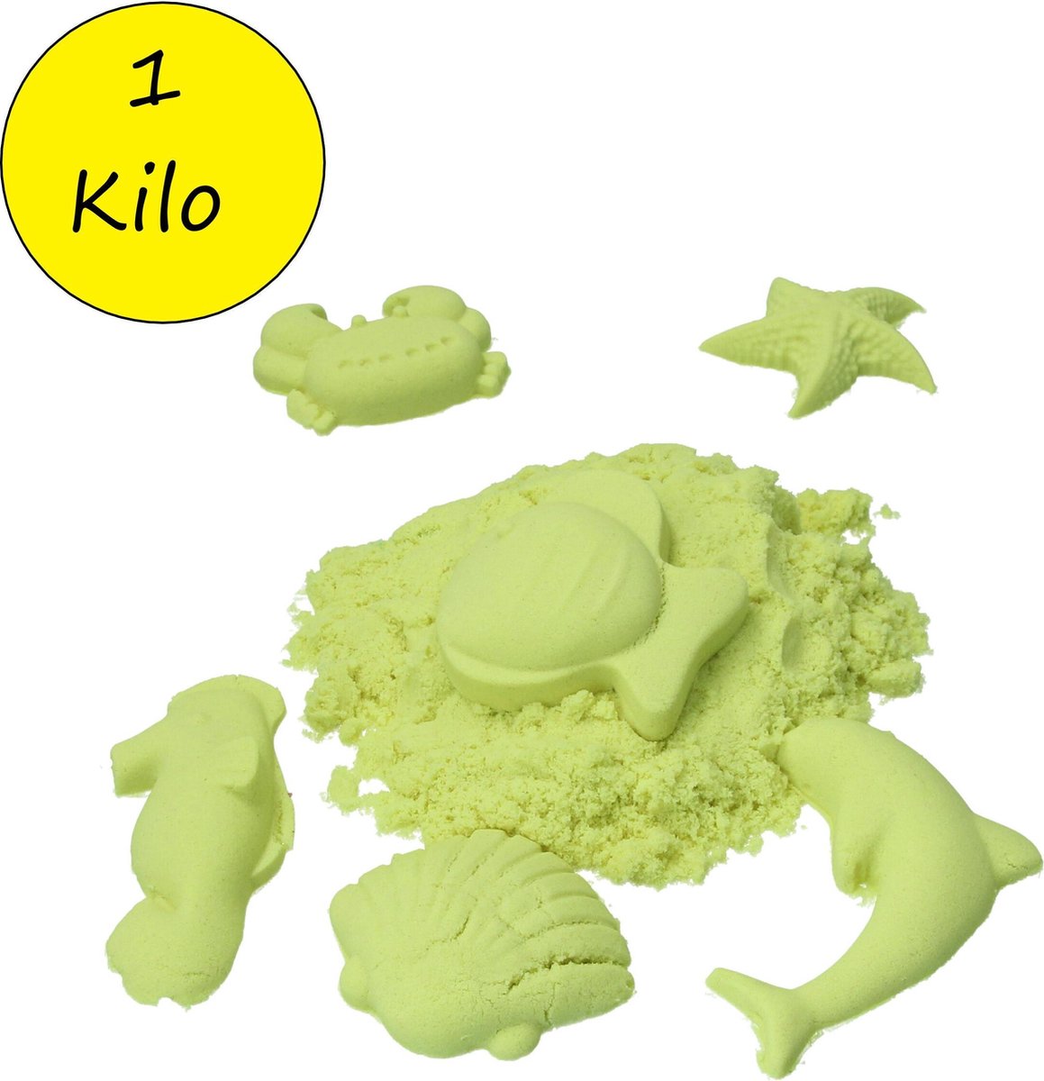 Speelzand 1KG – Bewegend Modelleer zand – Geel