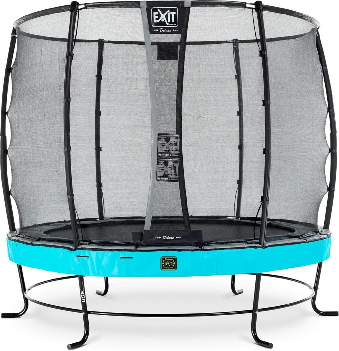 Trampoline EXIT Elegant Premium - ø253cm + net Deluxe - blauw