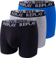 Replay boxershorts 3pack blauw grijs zwart 1101102V001N175