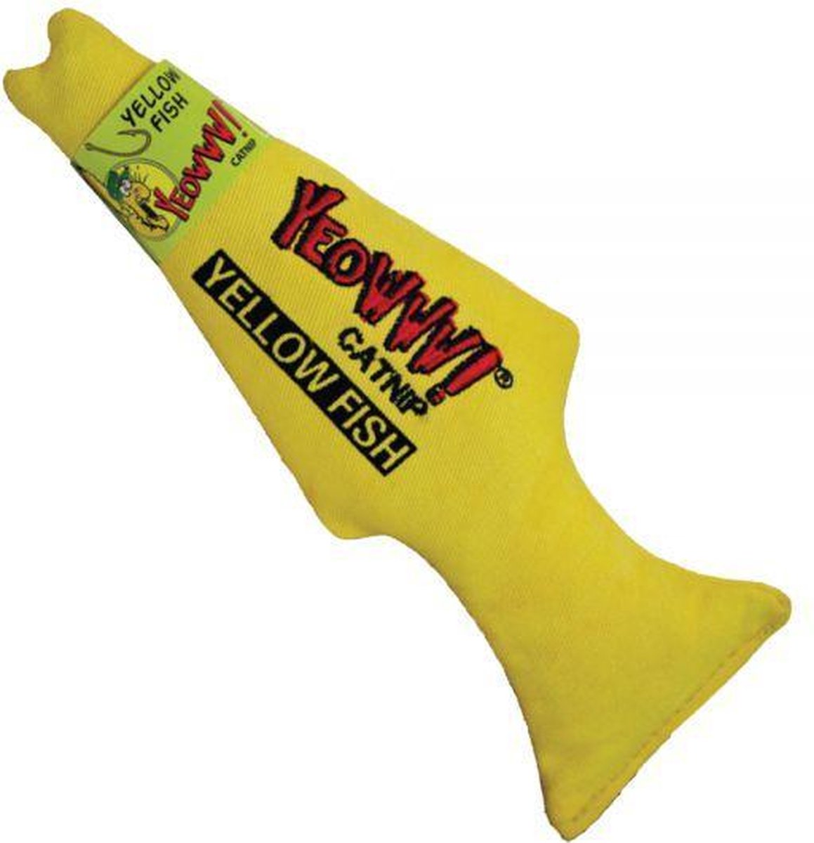 Yeowww! Vis Kicker - Catnip Kattenkruid Speeltje voor Katten - Geel - 18 cm