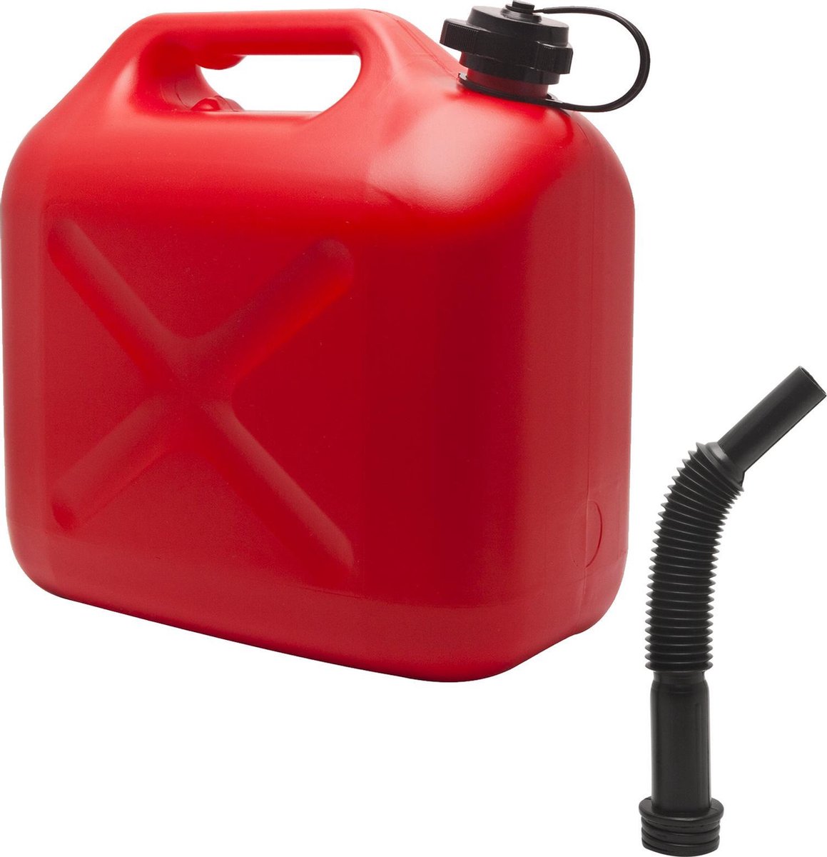 MNC - Jerrycan 5L met tuit - Rood - 5 Liter - 260 x 135 x 250 mm
