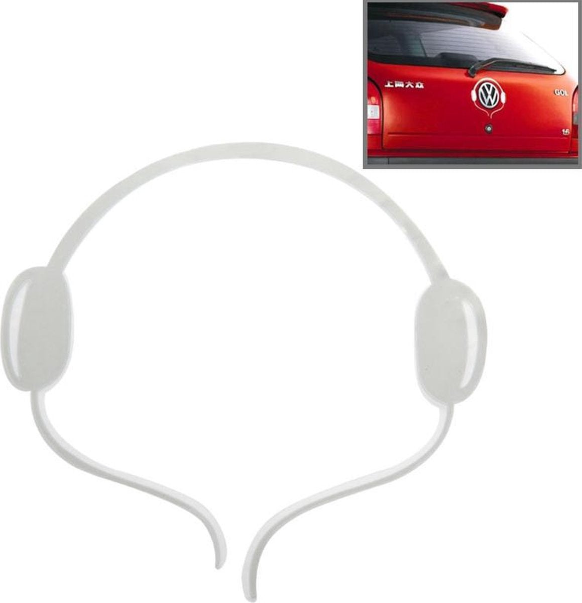 Hoofdtelefoonpatroon Auto-embleem Logo Decoratie Autosticker