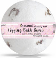 Nacomi - Fizzing Bath Bomb kula do kąpieli z płatkami róż Oriental Musk 130g