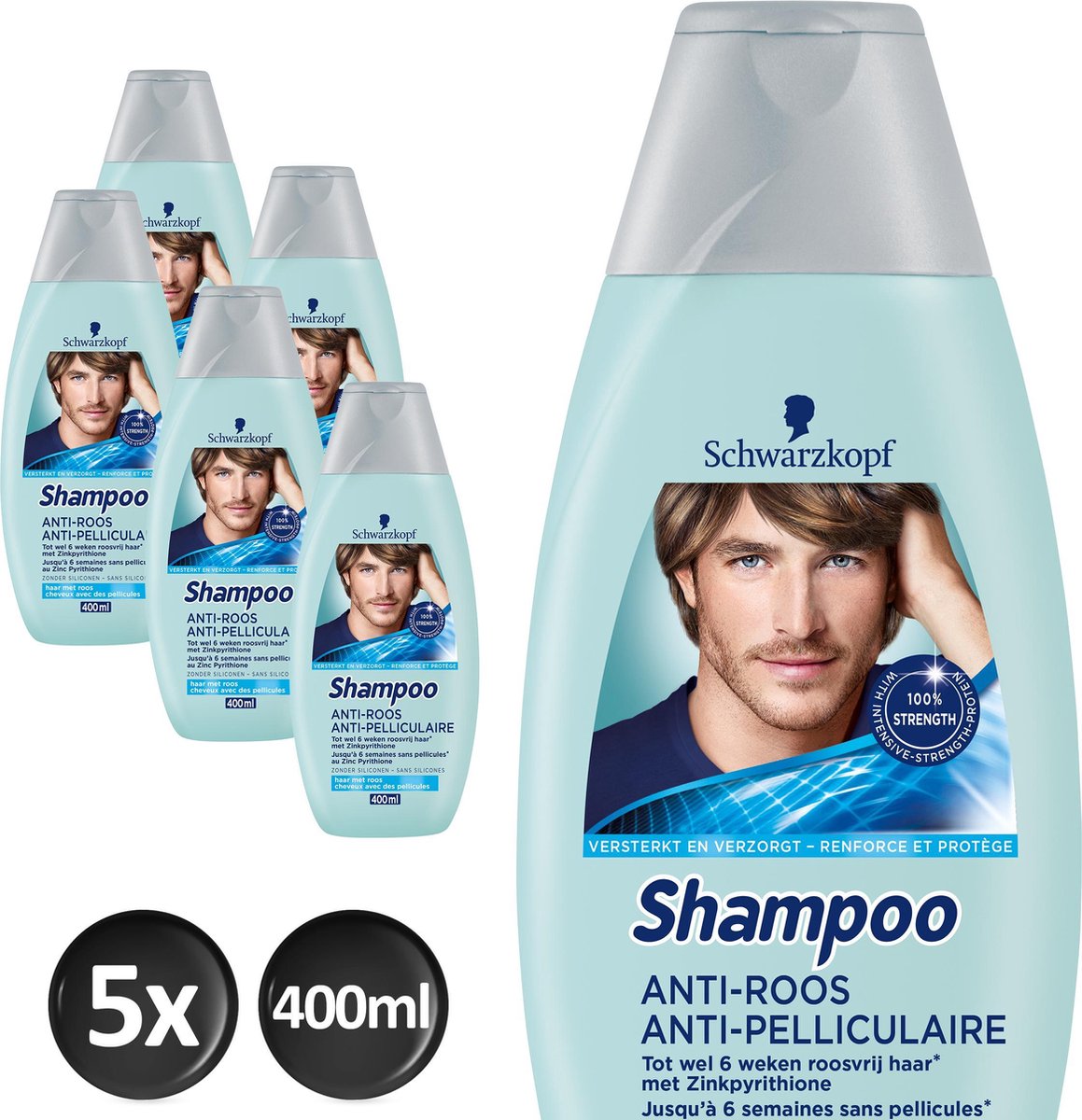 Schwarzkopf Shampoo Anti-roos Voordeelverpakking - 5 x 400ml