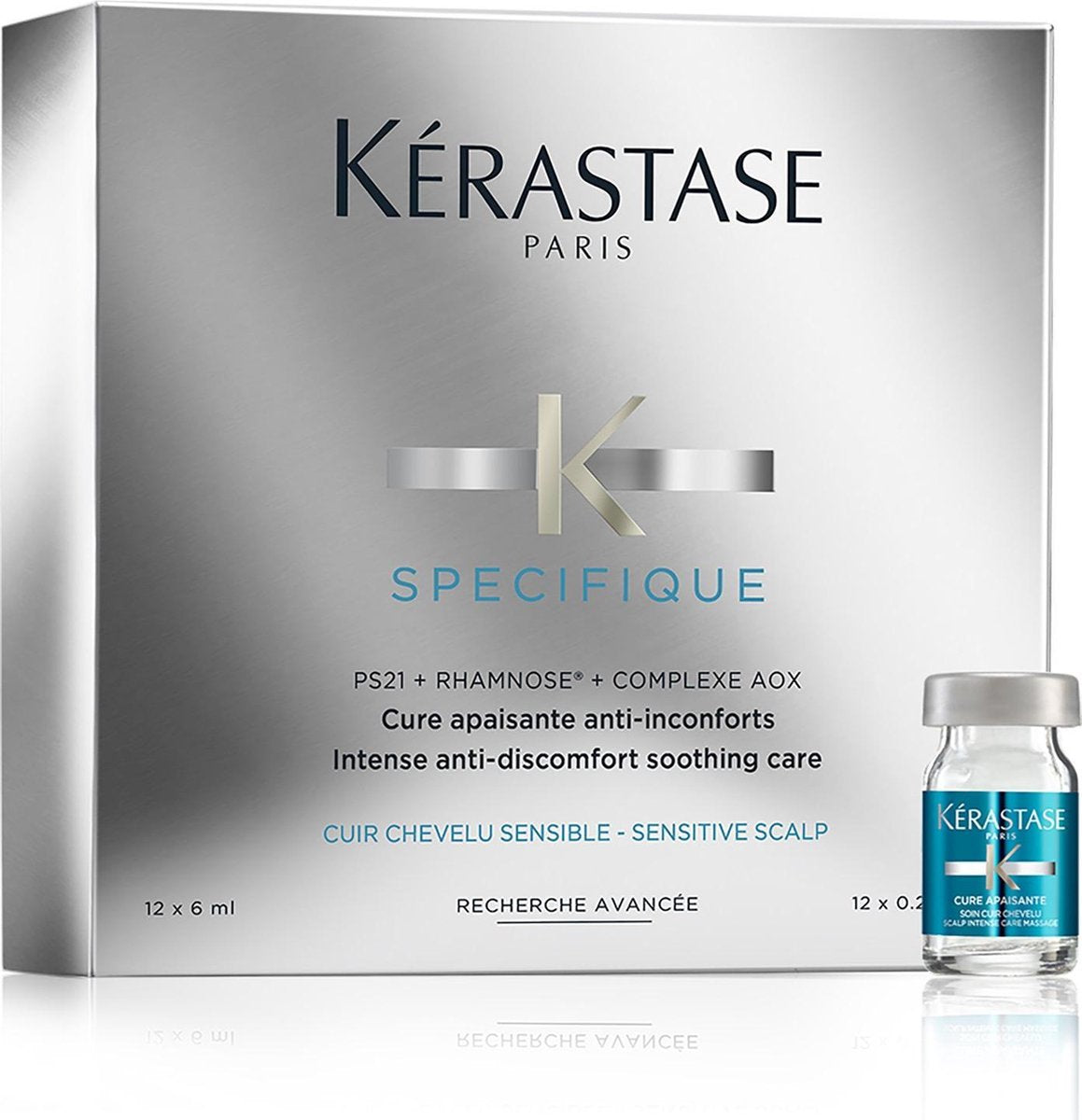 Kérastase - Spécifique - Cure Apaisante - Haarkuur tegen Geïrriteerde Hoofdhuid - 12x6 ml