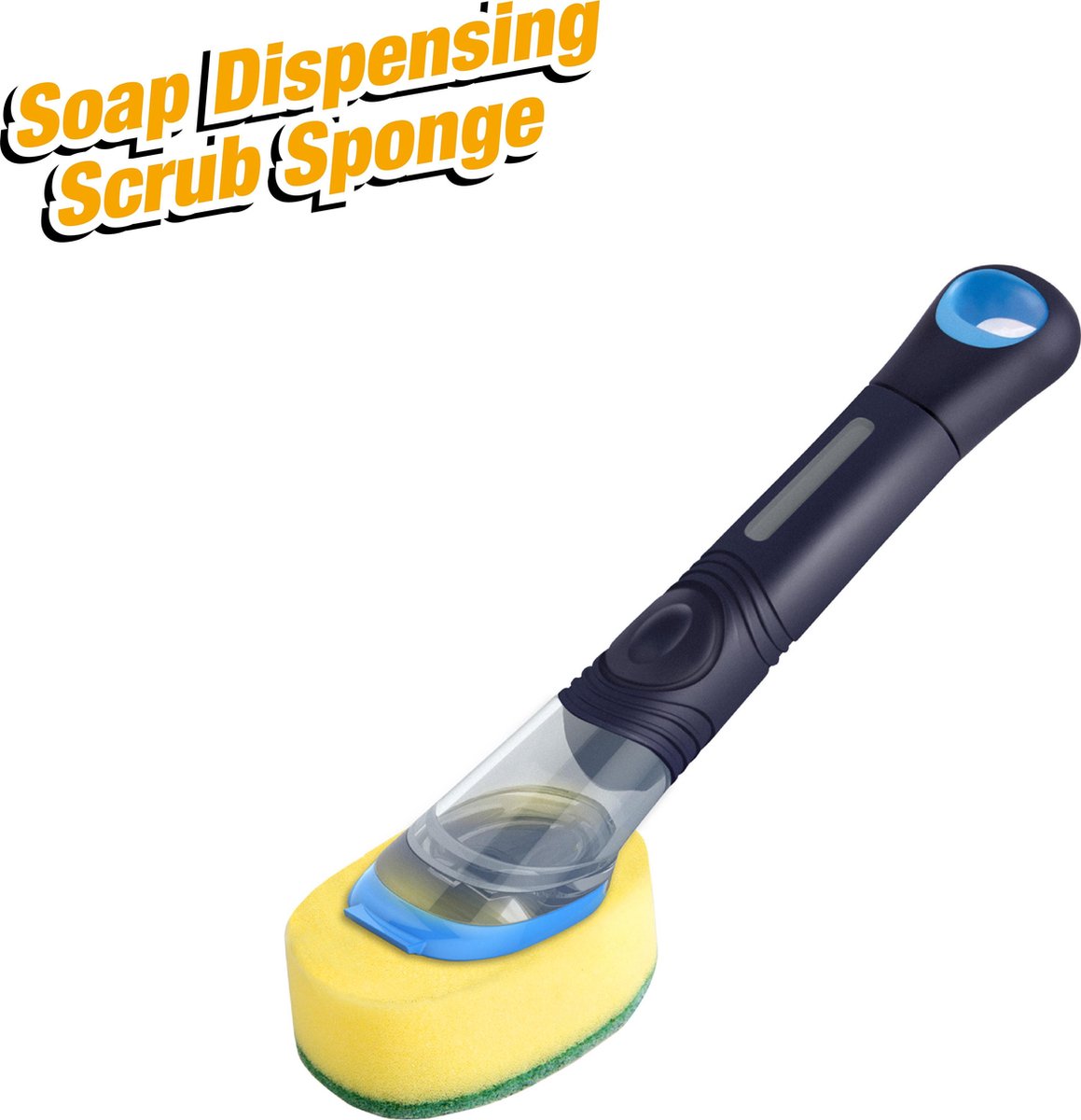Soap Dispensing Brush - Sponge with Scrubber