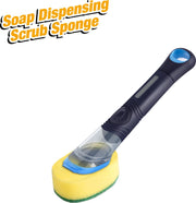 Soap Dispensing Brush - Sponge with Scrubber