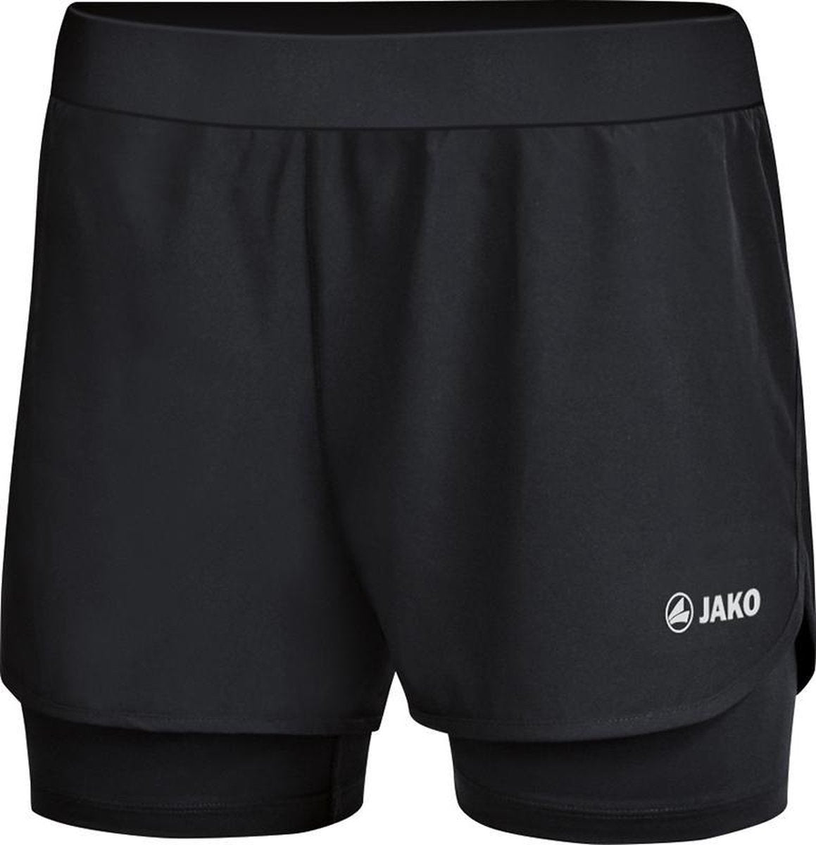 Jako 2-in-1 Dames Short - Shorts  - zwart - 42