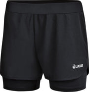 Jako 2-in-1 Dames Short - Shorts  - zwart - 42