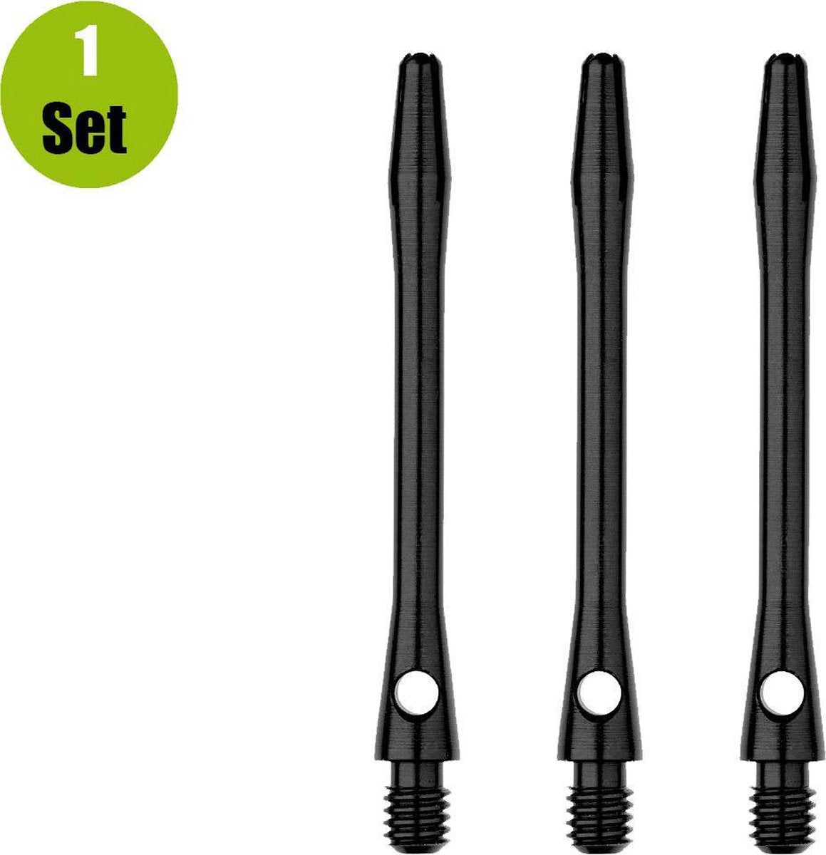 Darts-Shaft Alu Ano. Zwart Medium Winmau Per 10